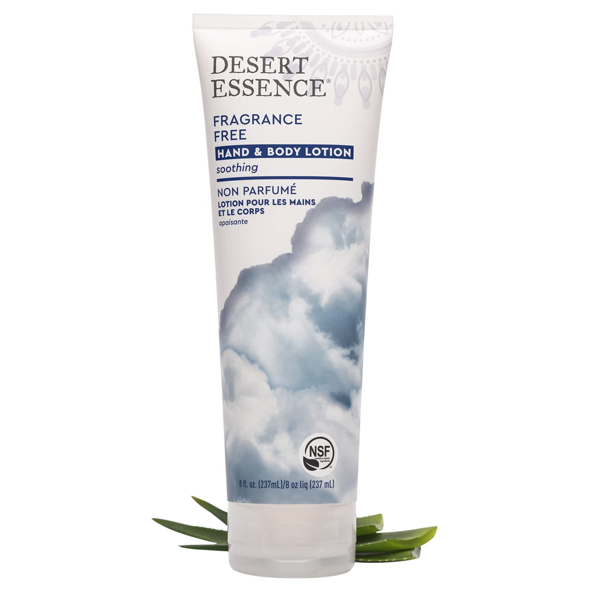 Desert Essence back label listing ingredients and clean formulation benefits