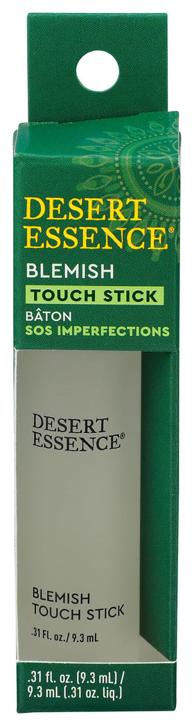 Desert Essence blemish stick front packaging showing tube and branding for travel convenience