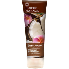 Desert Essence conditioner texture close-up showing creamy moisturizing finish
