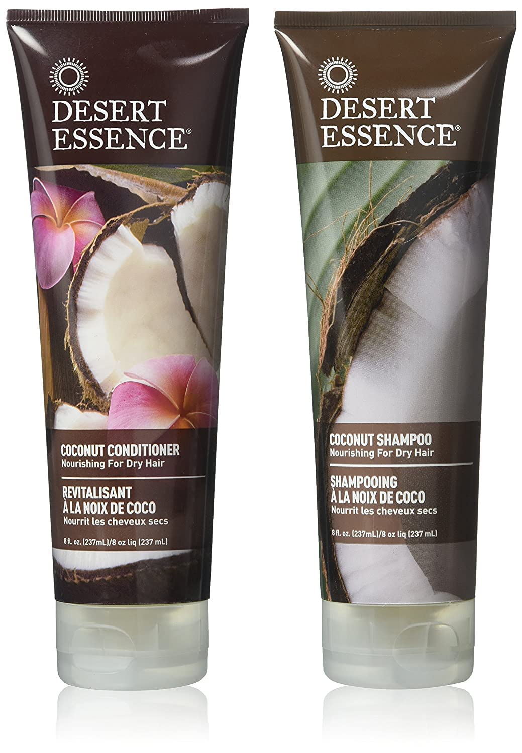 Desert Essence front packaging showing both bottles and natural benefits
