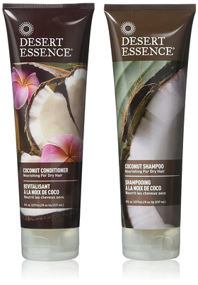 Desert Essence front packaging showing both bottles and natural benefits