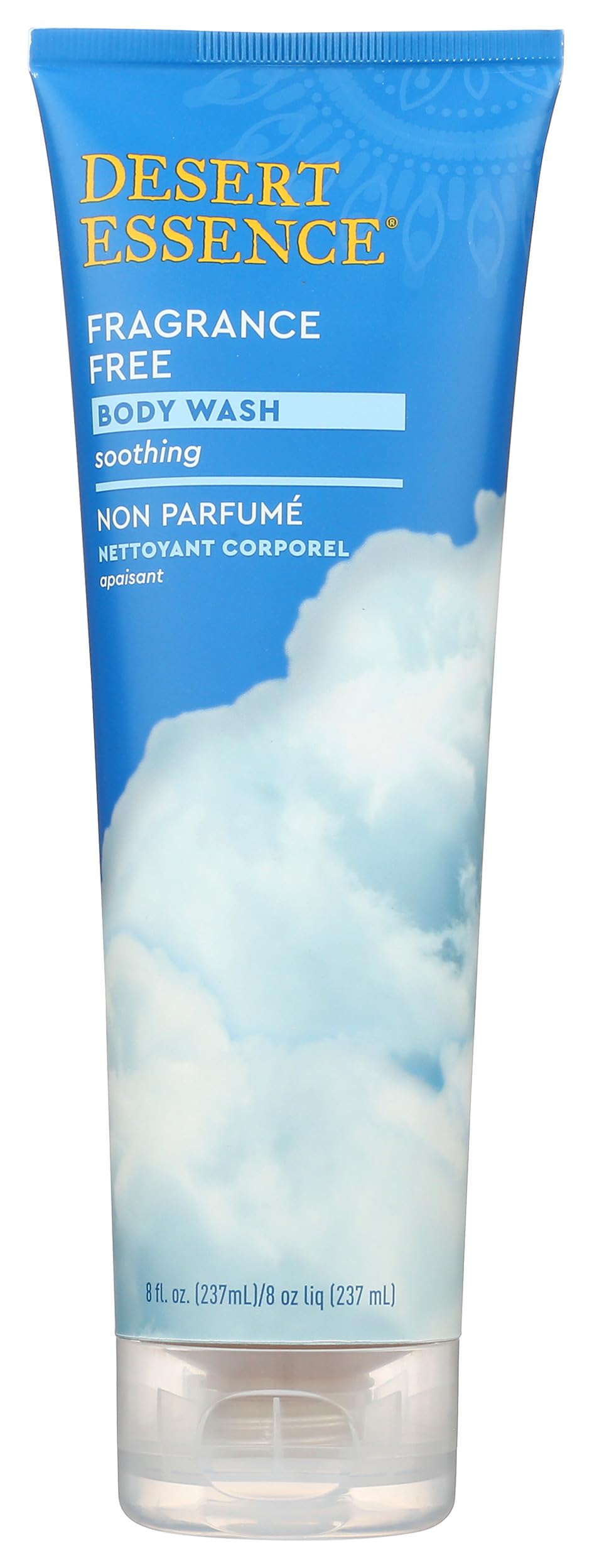 Desert Essence front bottle showing label and fragrance-free benefit