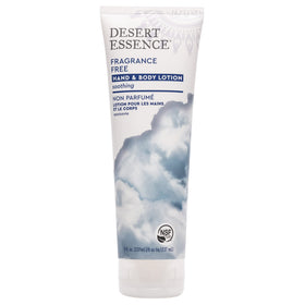 Desert Essence front bottle showing clean fragrance-free packaging and gentle promise