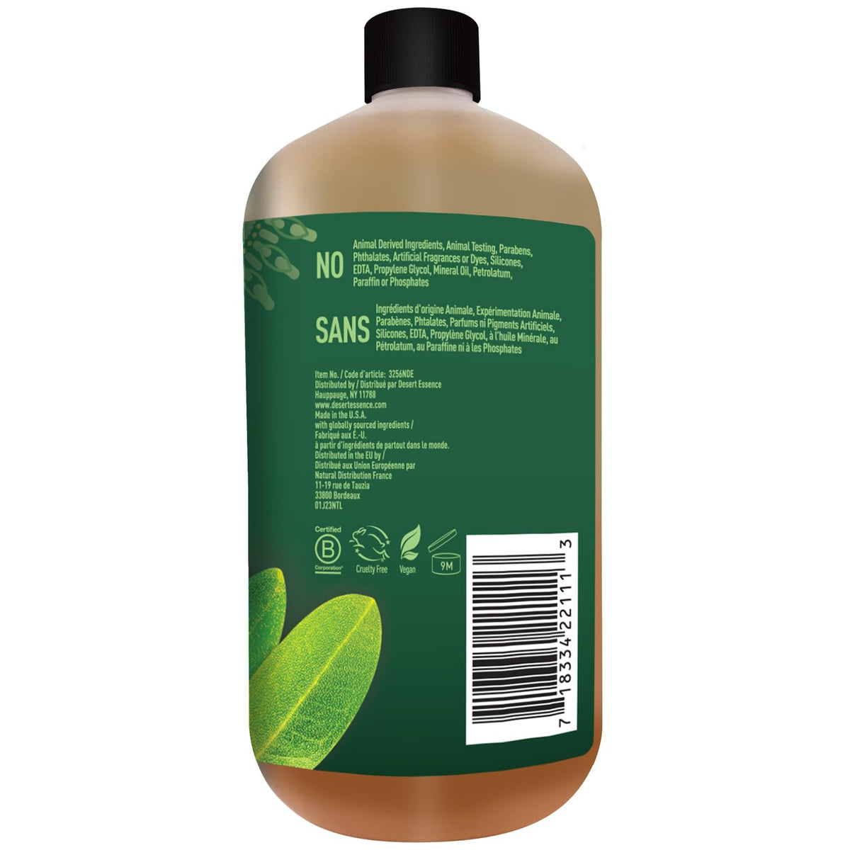 Desert Essence bottle peeking from a gym bag showing post-workout refresh convenience