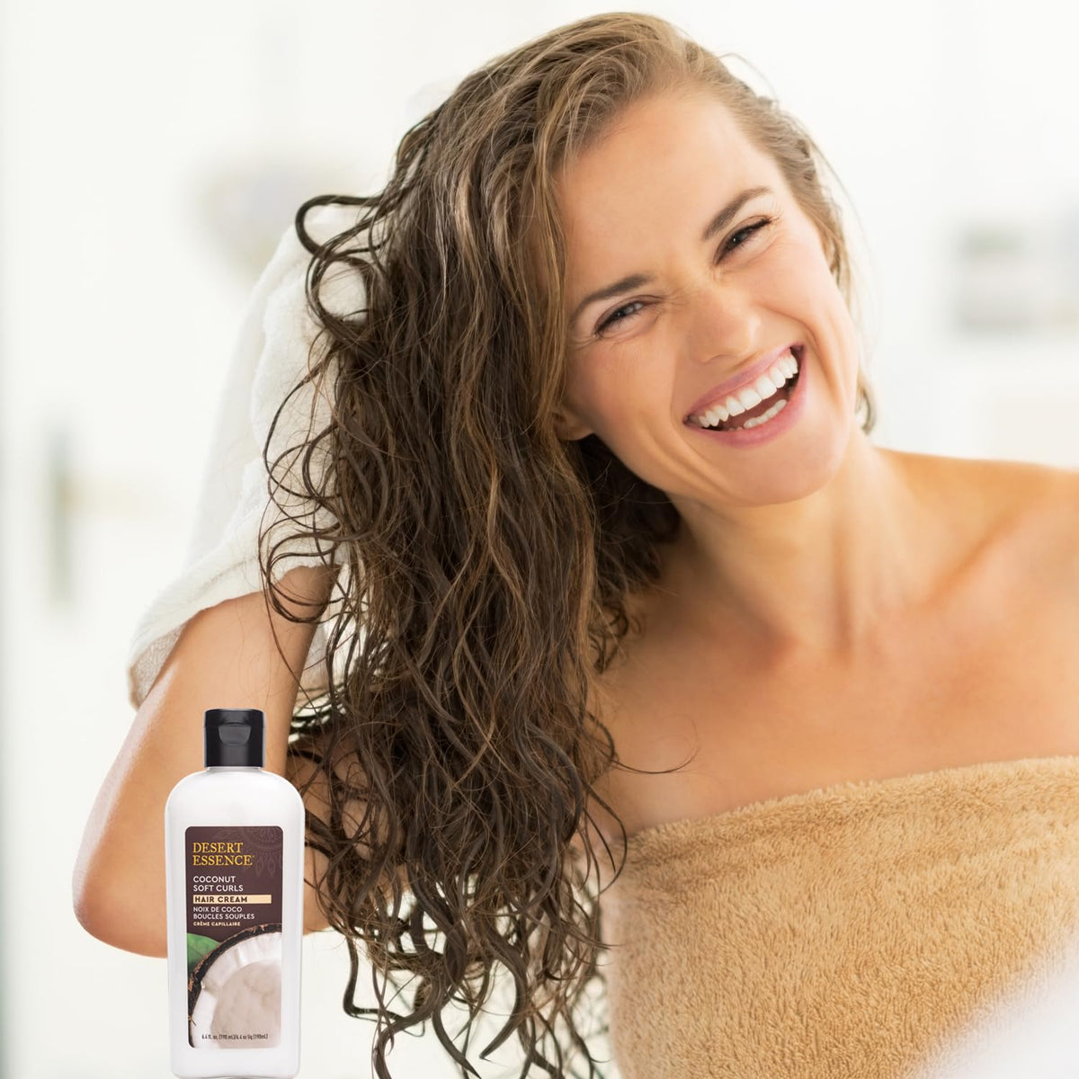 Desert Essence ingredient label highlighting coconut and black oat extract