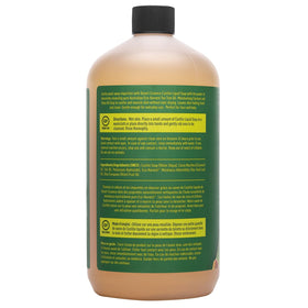 Desert Essence with olive, coconut, tea tree ingredients showing natural formulation