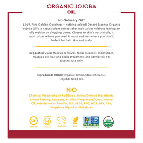 Using Desert Essence jojoba oil on cotton pad to remove facial makeup gently and effectively