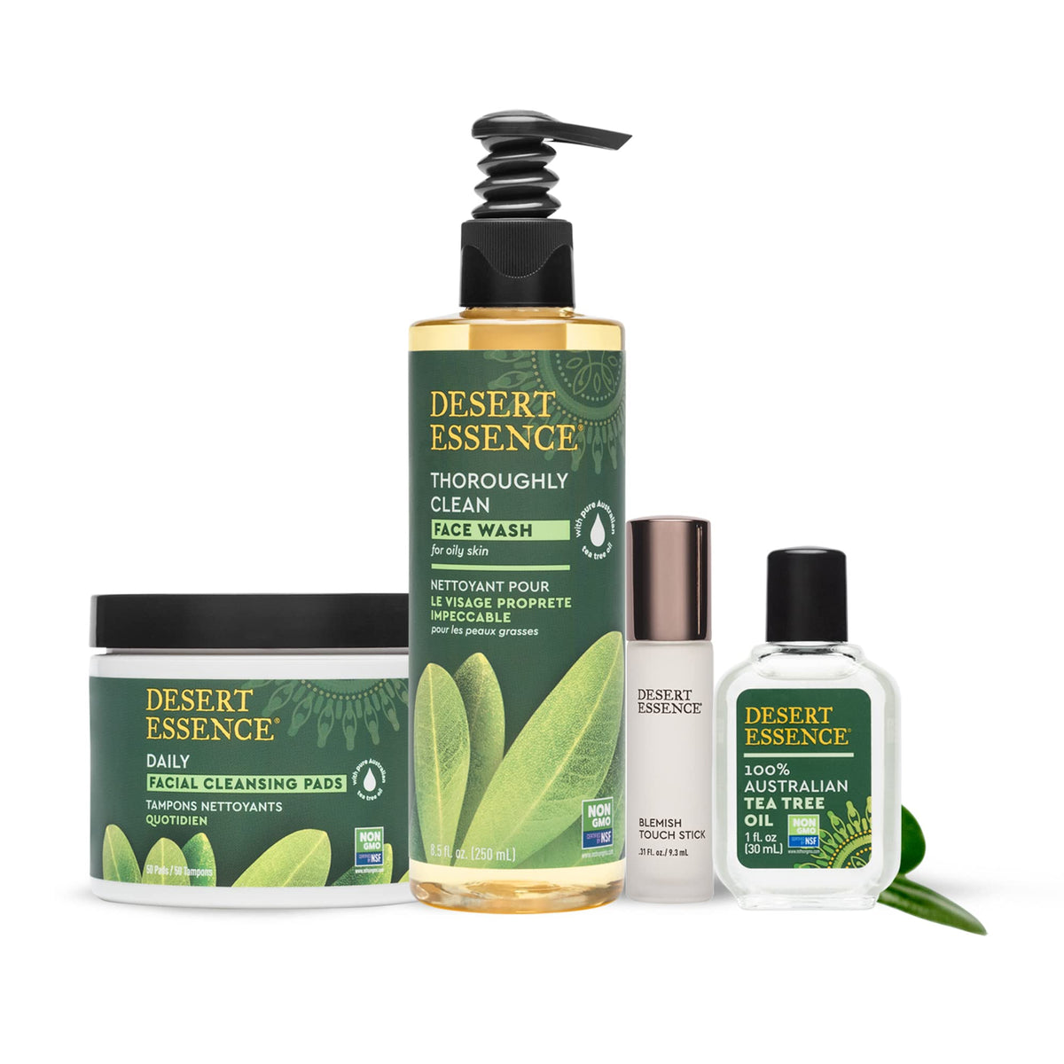 Desert Essence cleansing pads inside a gym bag illustrating post-workout refresh benefit