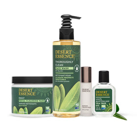 Desert Essence cleansing pads inside a gym bag illustrating post-workout refresh benefit