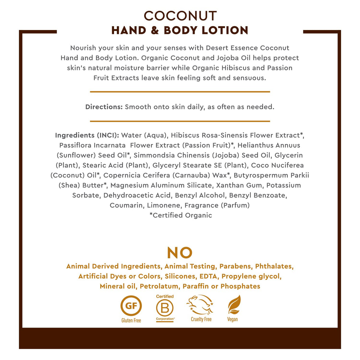 Desert Essence applying lotion on forearm for immediate softening benefit