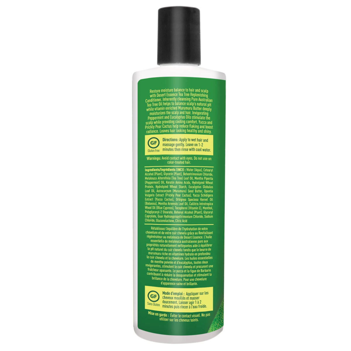 Desert Essence conditioner texture poured to show lightweight hydration
