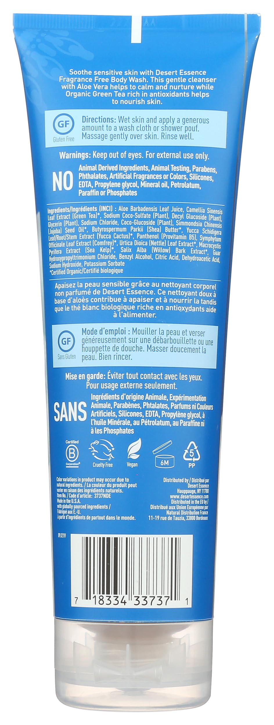 Desert Essence pump dispensing gentle foam for easy cleaning