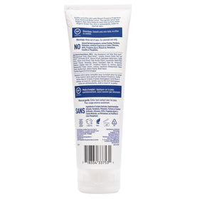 Desert Essence lotion being dispensed showing smooth texture and quick absorption