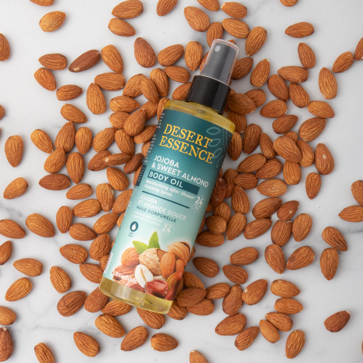 Desert Essence texture mist on skin absorbing quickly for hydration