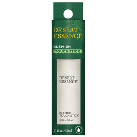 Desert Essence touch stick front packaging showing compact botanical treatment benefit