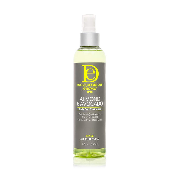 Design Essentials front bottle view showing label and 8 oz size, clear branding and benefits