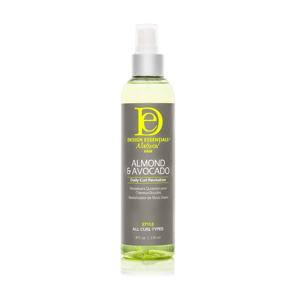 Design Essentials front bottle view showing label and 8 oz size, clear branding and benefits