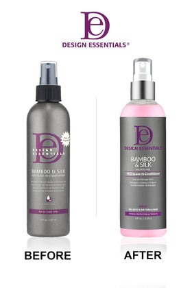 Design Essentials being applied to damp hair to detangle and protect