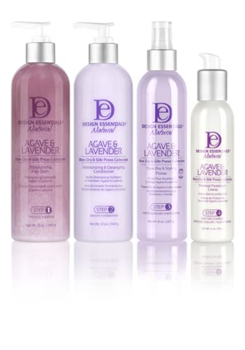 Design Essentials agave and lavender ingredients arranged to highlight botanicals