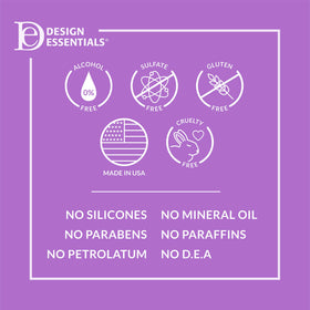Design Essentials bottle beside comb and brush for faster blow-dry results