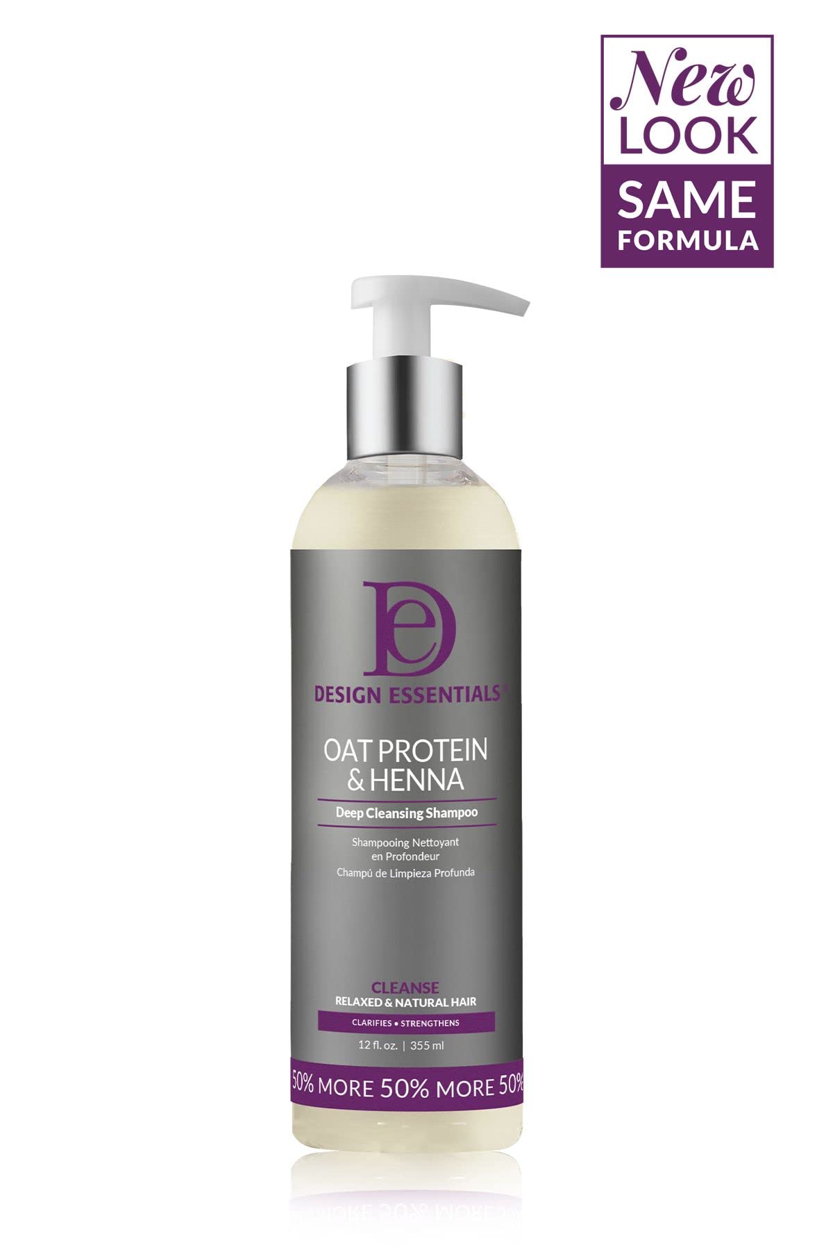 Design Essentials shampoo being massaged into relaxed hair for clearer scalp and manageability