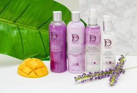 Design Essentials shampoo lather close-up revealing creamy moisturizing texture