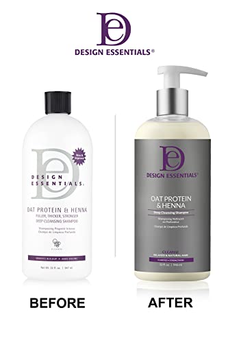 Design Essentials shampoo texture pour close-up demonstrating creamy lather and gentle cleansing