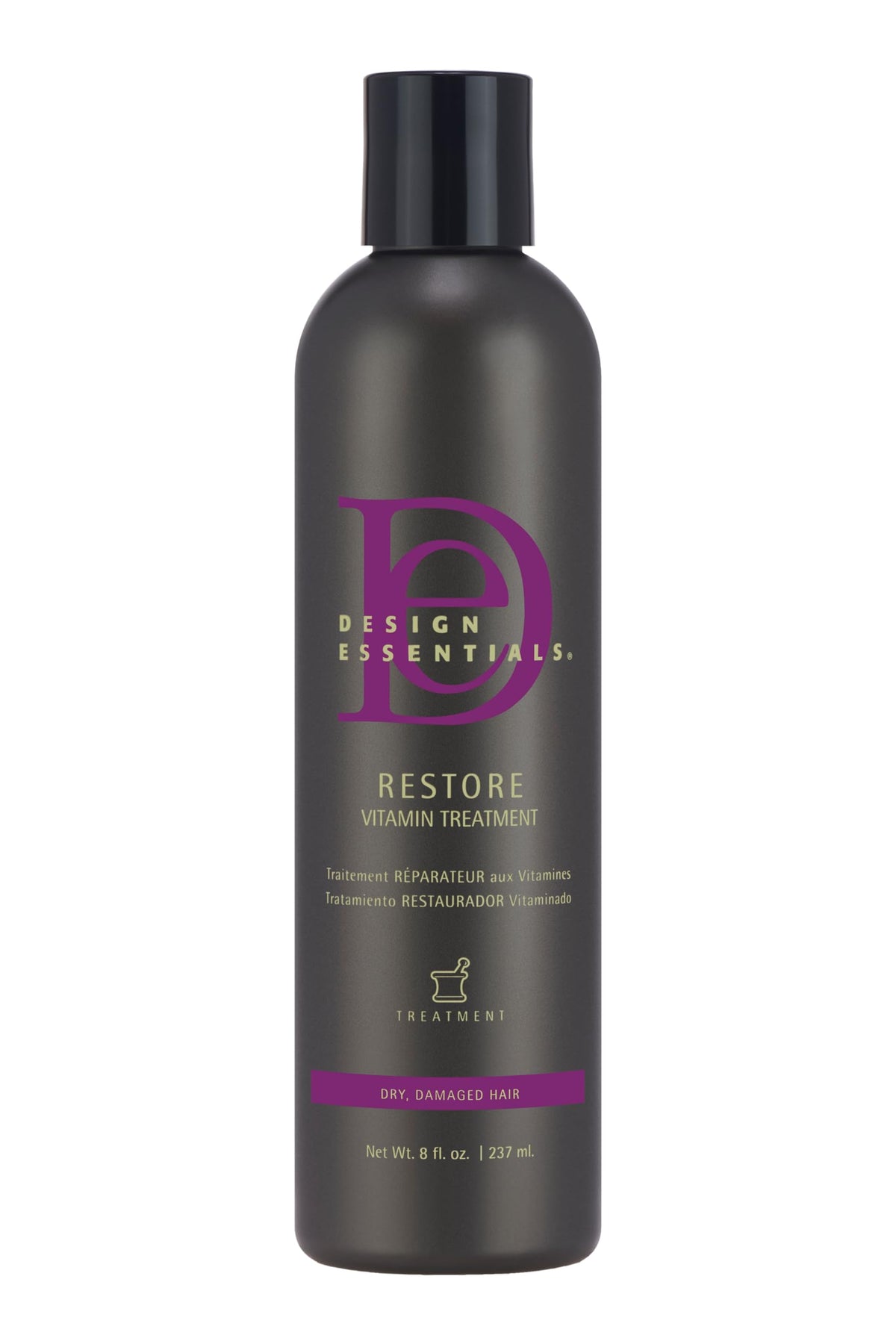 Design Essentials Restore front packaging showing 8 fl oz jar and product benefit
