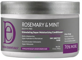 Design Essentials front bottle showing rosemary mint label and clear branding benefit