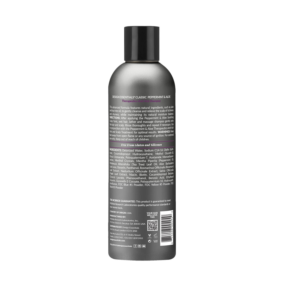 Design Essentials close-up of shampoo texture highlighting gentle, hydrating formula