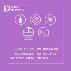 Design Essentials 12 oz bottle next to common items for accurate scale