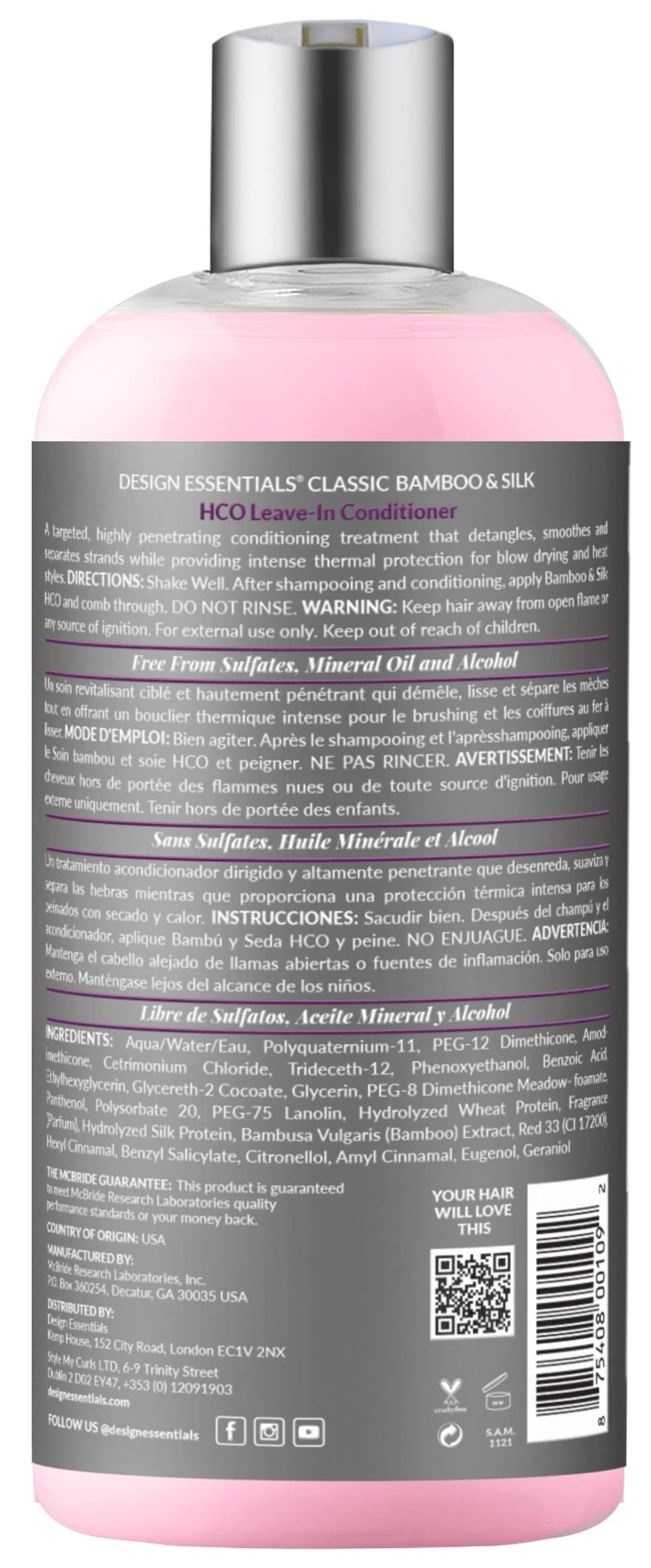 Design Essentials creamy leave-in texture closeup for smooth application benefit