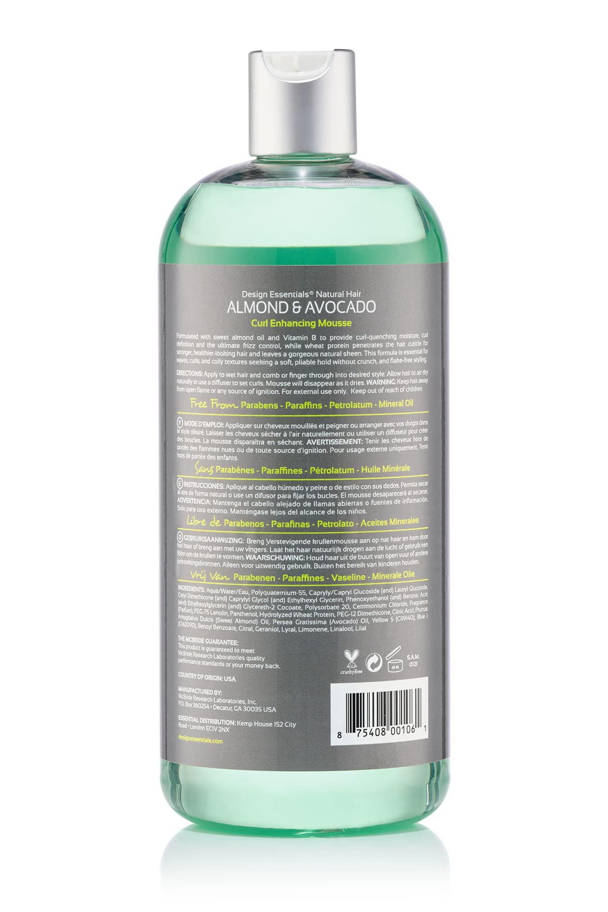 Design Essentials mousse texture close-up demonstrating lightweight foam and easy spread