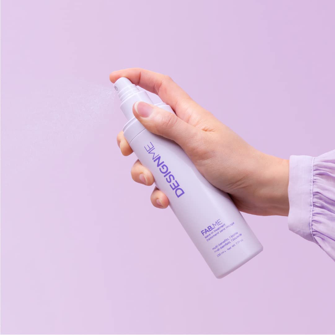 Design.Me Fab.ME 230ml bottle next to common items to show actual product scale