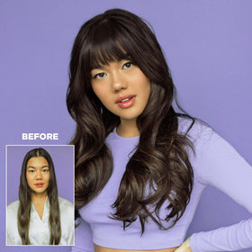 Design.Me Fab.ME before and after detangling results showing reduced knots and frizz
