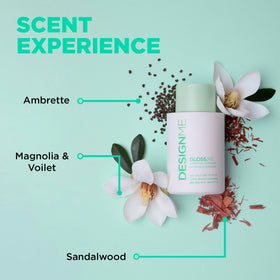 Design.Me moringa and argan oil ingredient display emphasizing nourishing oils