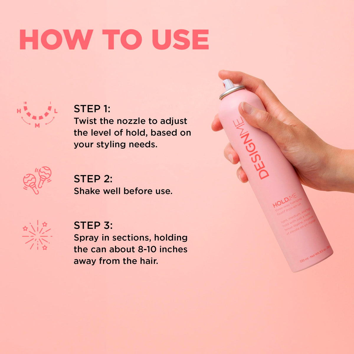 Design.Me can in hand for size and scale, showing convenient 9.5 oz portability advantage