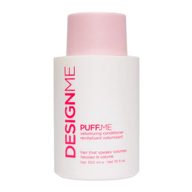 Design.Me PUFF.ME front bottle showing packaging and lightweight volume benefits