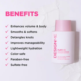 Design.Me PUFF.ME creamy texture close-up demonstrating smooth, non-greasy hydration