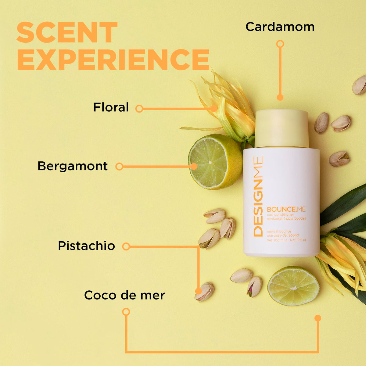 Design.Me cream in hand demonstrating thick conditioner and detangling slip benefit
