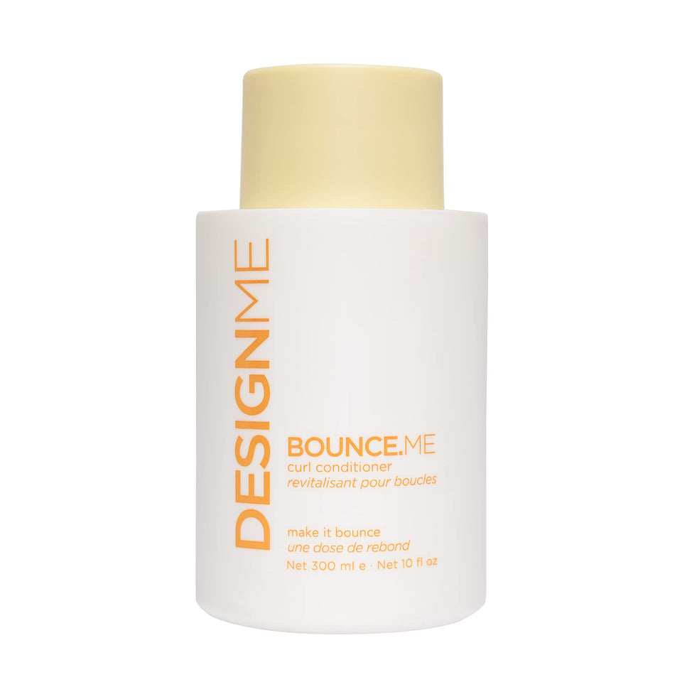 Design.Me front packaging showing conditioner for defined curls and instant recognition