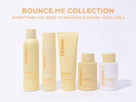 Design.Me BOUNCE.ME next to a hand to show 8.5 oz scale and portability