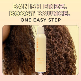 Design.Me applied to damp hair demonstrating even distribution and clump formation