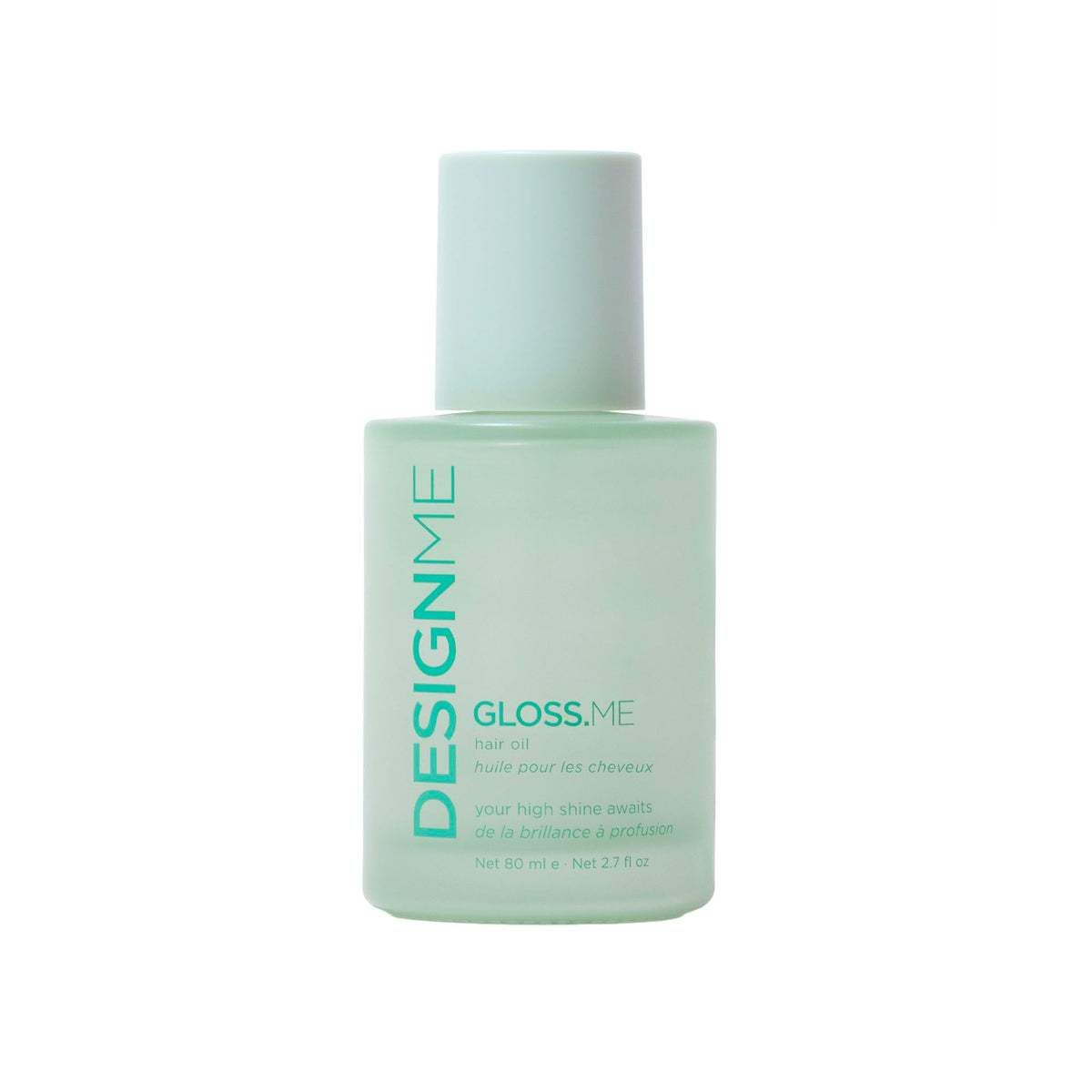Design.Me GLOSS.ME front packaging showing sleek bottle and shine benefits