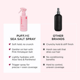 Design.Me PUFF.ME ingredients label showing pink salt and aloe — gentle hydration