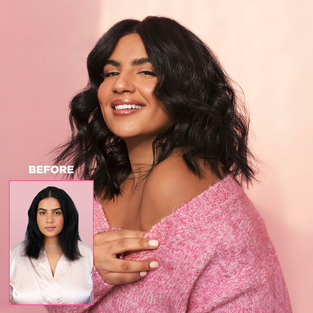 Design.Me mousse with brush and diffuser showing styling versatility benefits