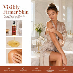 DESIYUE close-up of oil texture gliding smoothly for fast absorption benefit
