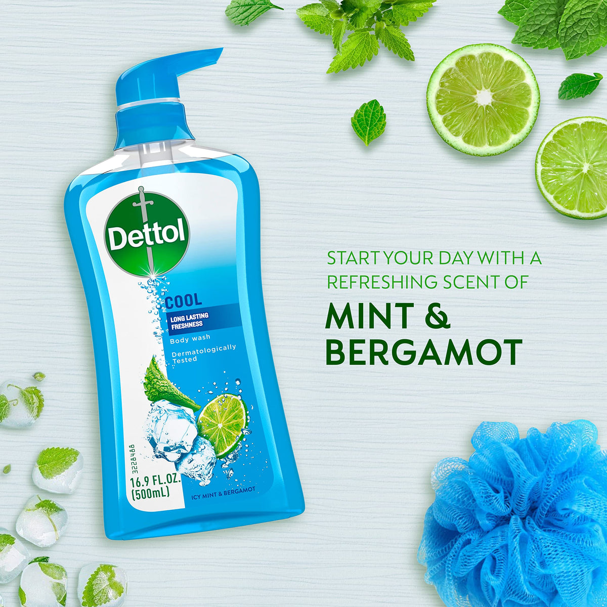 Dettol on bathroom shelf showing everyday freshness benefit
