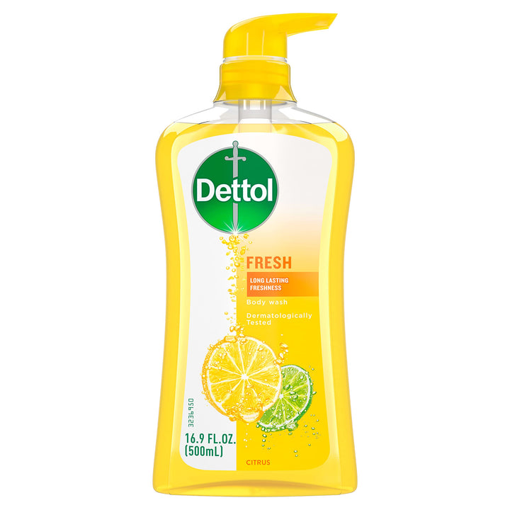 Dettol front packaging showing yuzu citrus scent and bottle benefits