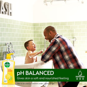 Dettol lather on loofah showing rich foam for effective cleansing